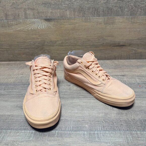 Vans Old Skool Peach Monochrome Canvas Sneakers Women's Size 8 - Picture 6 of 7